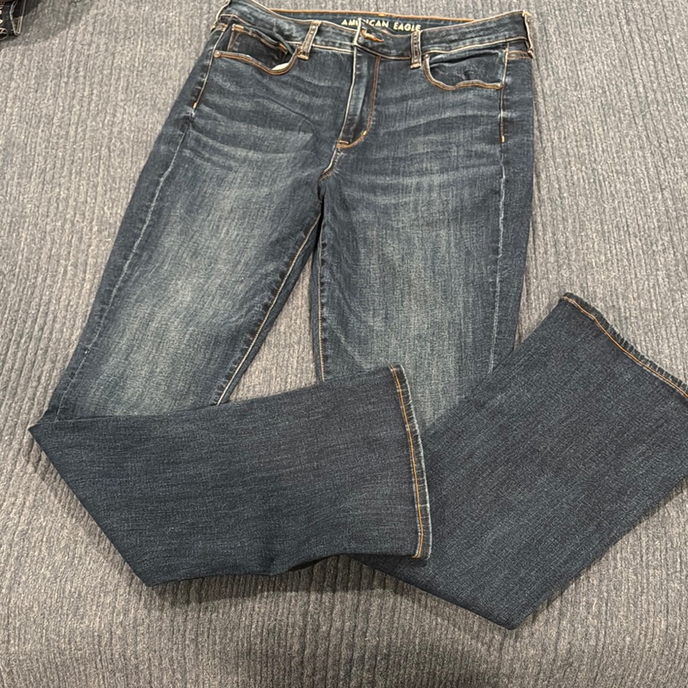 American Eagle Outfitters Blue Boot Cut Jeans with Vintage Appeal